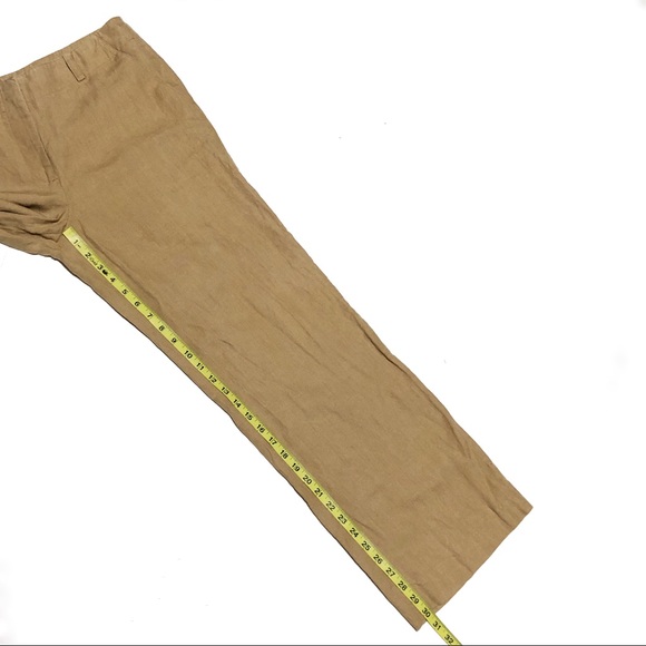 Y2K DKNY 100% Linen Pants - Caramel - Picture 11 of 12